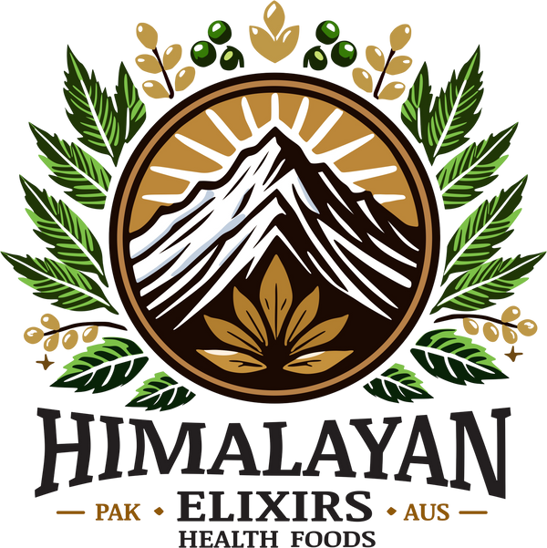 Himalayan Elixirs logo - premium natural superfoods brand in Pakistan